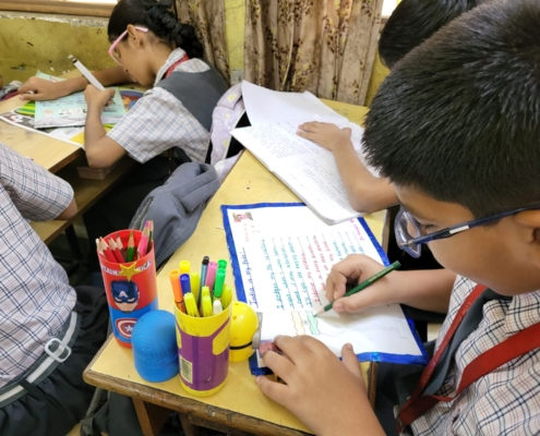 Jingle writing on Save Water