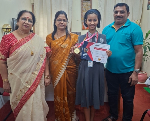 Khushi Modi winner of International Maths Olympiad.State rank 21